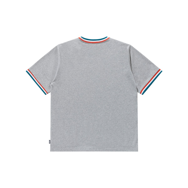 Small OG Label Rib Knit Tee, Heather Gray