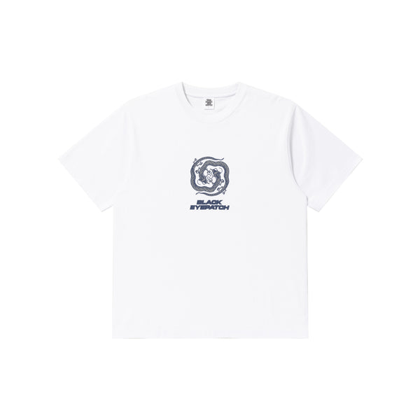 Reflective Dragon Swirl Logo Tee (White)