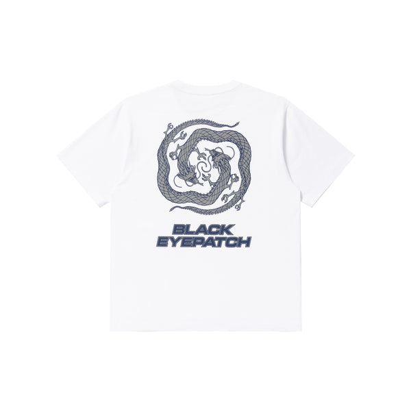 Reflective Dragon Swirl Logo Tee (White)
