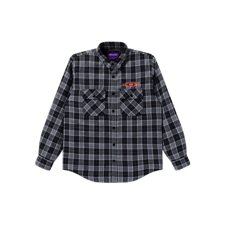 SWEET CIGAR QUILTED FLANNEL SHIRT BLACK