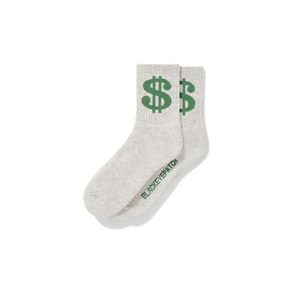 DOLLAR SIGN SOCKS GRAY
