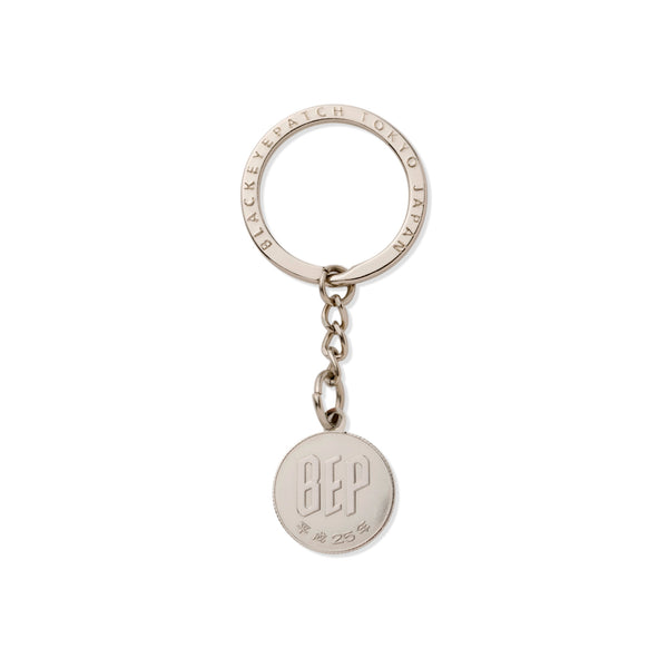 HUNDRED YEN COIN KEYCHAIN SILVER