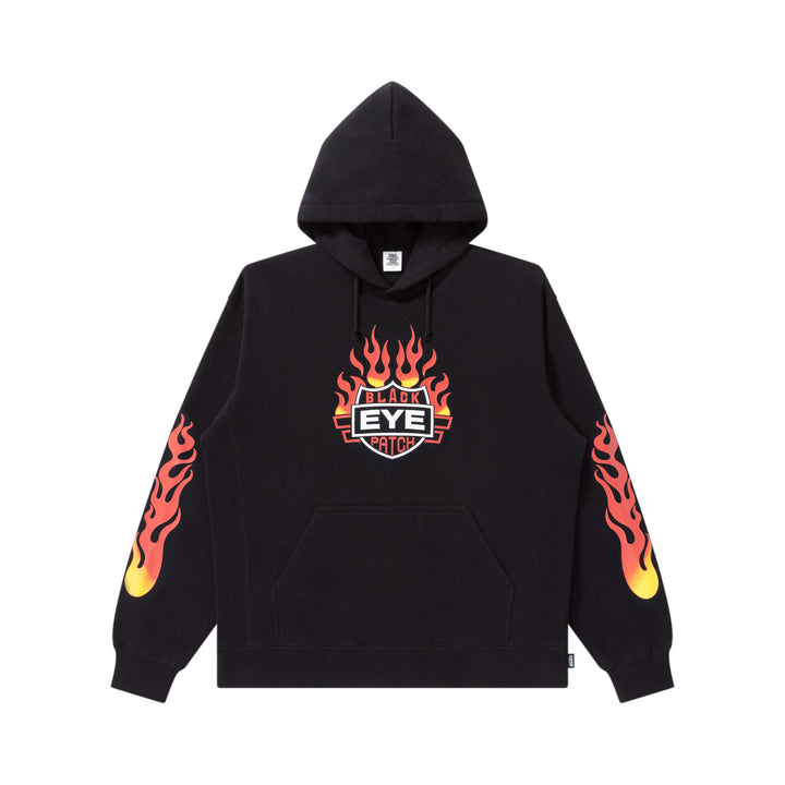FLAME RIDER LOGO HOODIE BLACK