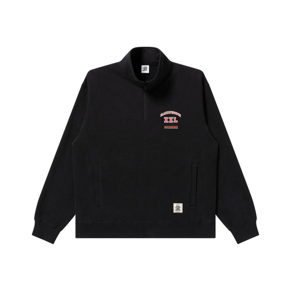 BUSINESS SIZE HALF ZIP SWEAT BLACK