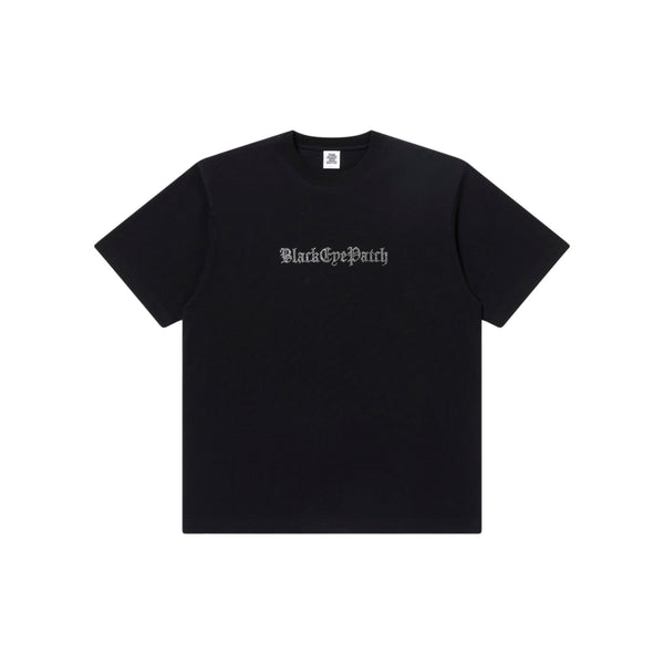 RHINESTONED OE TEE BLACK