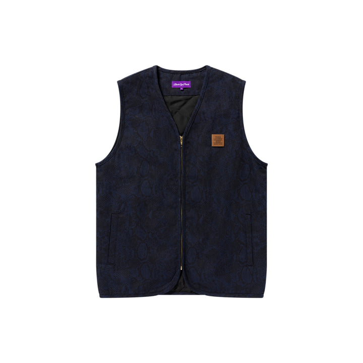 Python Patterned Duck Vest, Navy