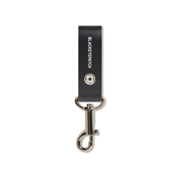 HWC LEATHER HOOP KEYCHAIN BLACK
