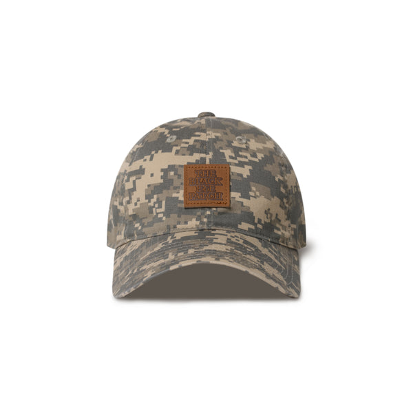 LEATHER PATCHED DIGITAL CAMO CAP GRAY
