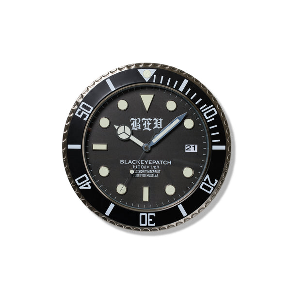 OE DIAL WALL CLOCK BLACK