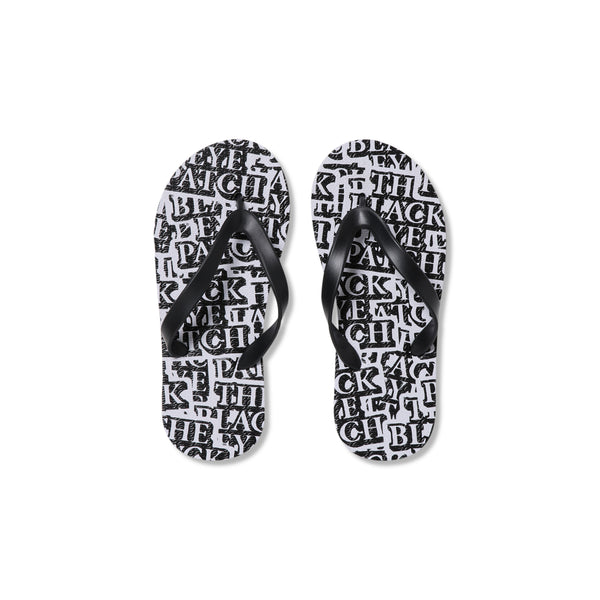 OG LABEL PATTERNED BEACH SANDALS