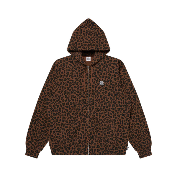 LEOPARD PATTERNED SMALL OG ZIP HOODIE