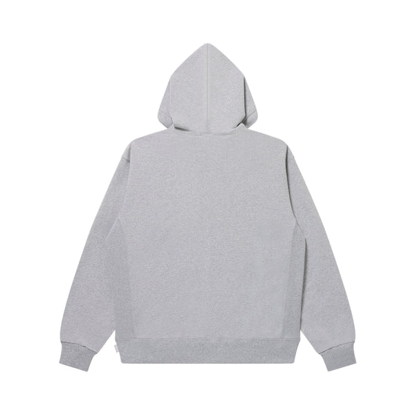 RHINESTONED OE LOGO HOODIE HEATHER GRAY