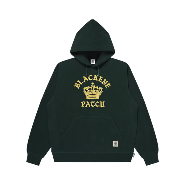 CROWN LOGO EMBROIDERED HOODIE GREEN
