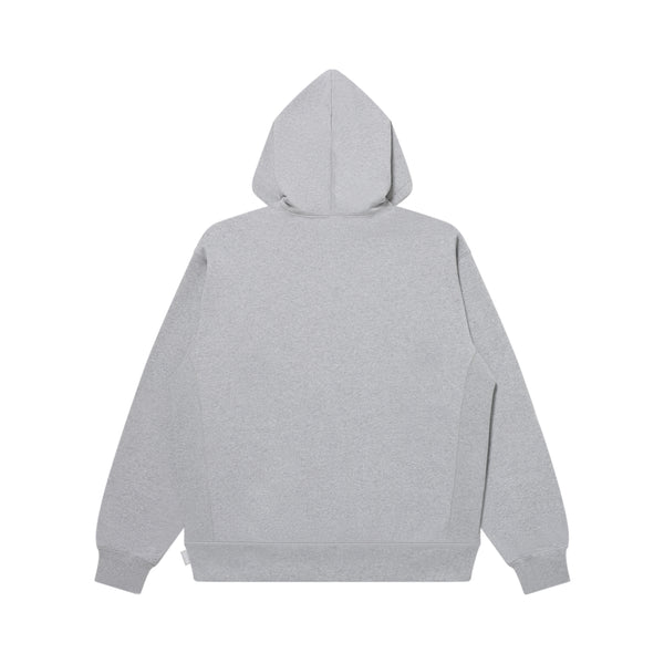 CROWN LOGO EMBROIDERED HOODIE HEATHER GRAY