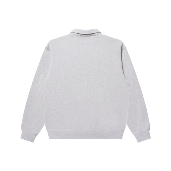 JPN FLAG EMBROIDERED HALF ZIP SWEAT ASH