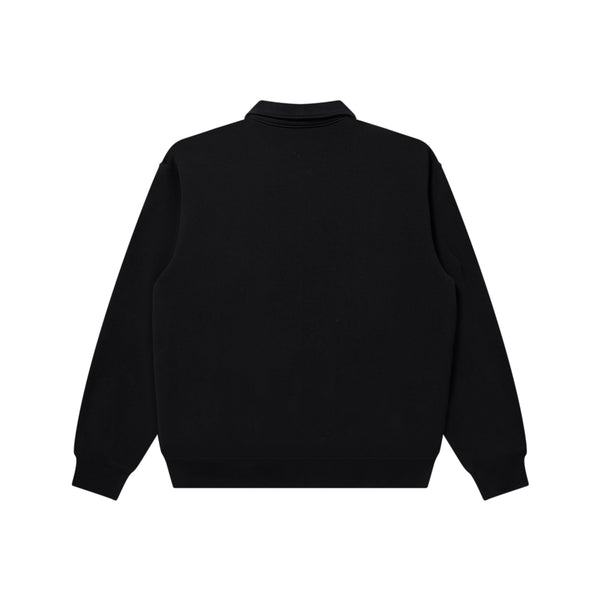 JPN FLAG EMBROIDERED HALF ZIP SWEAT BLACK