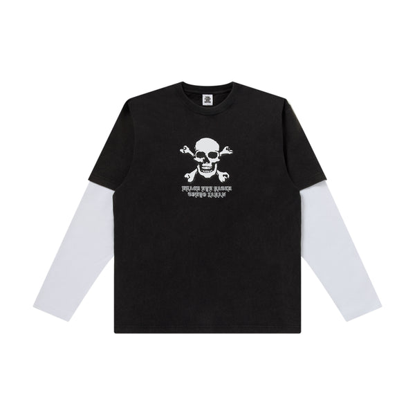 CROSSBONES LAYERED THERMAL L/S TEE BLACK/WHITE