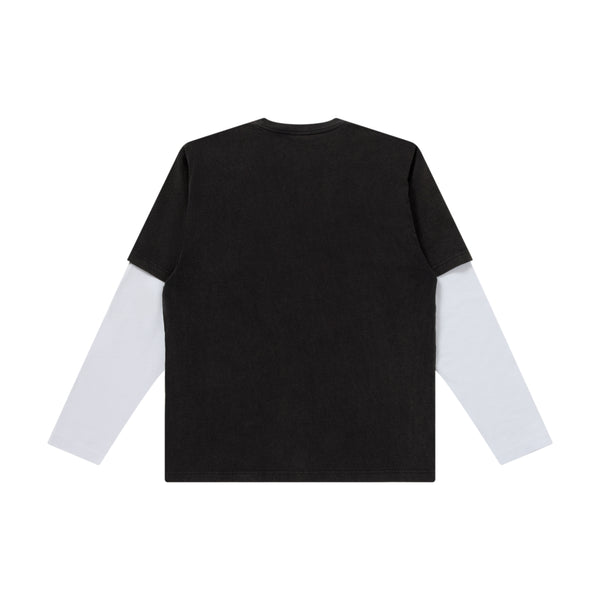 CROSSBONES LAYERED THERMAL L/S TEE BLACK/WHITE