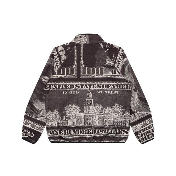 BIG HUNDEREDS PATTERNED FLEECE JACKET BLACK