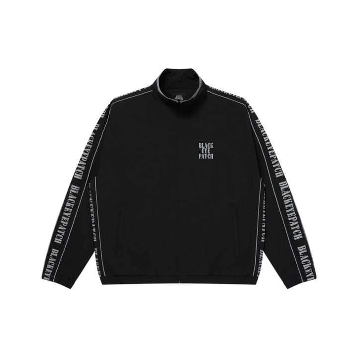 REFLECTIVE STENCIL LOGO TRACK JACKET BLACK