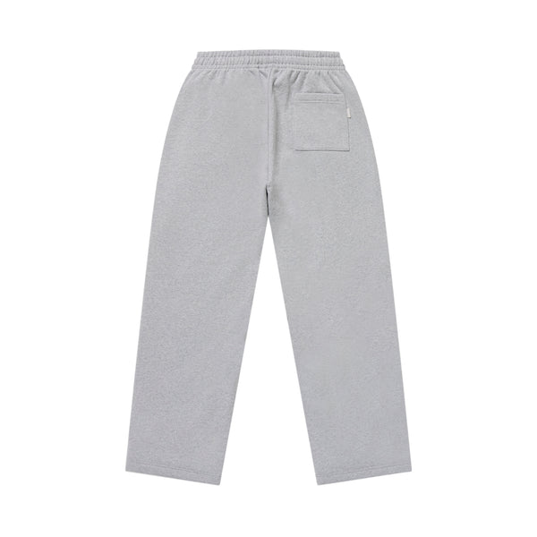 RHINESTONED OE LOGO SWEAT PANTS HEATHER GRAY