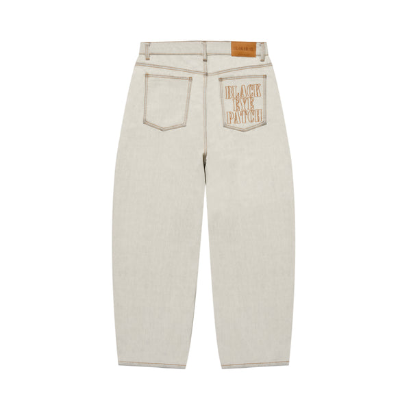 STENCIL LOGO EXTRA BAGGY JEANS DUST WHITE