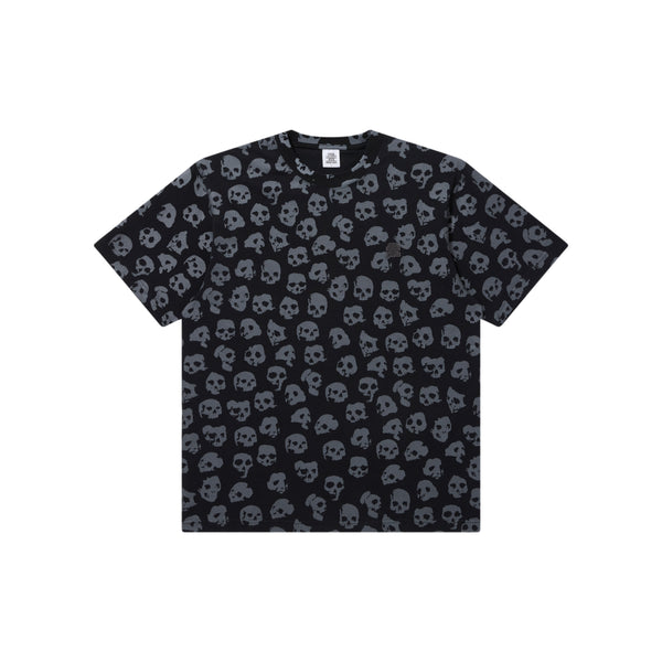 SKULL PATTERNED TEE BLACK