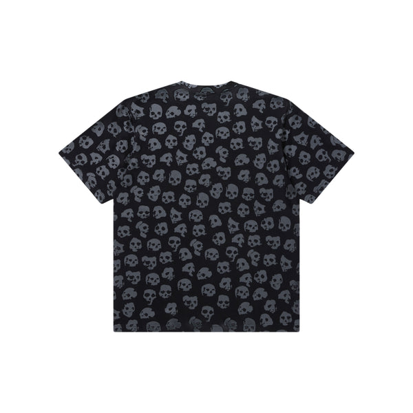 SKULL PATTERNED TEE BLACK