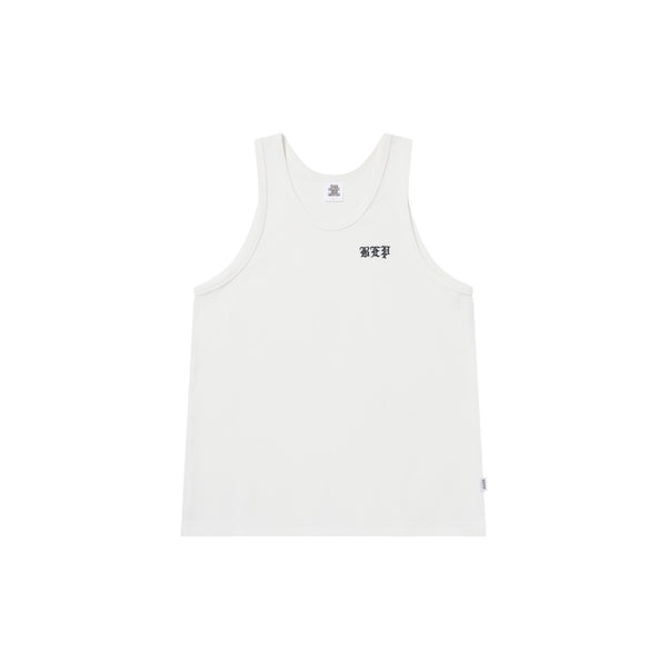 3 LETTER OE THERMAL TANK TOP WHITE