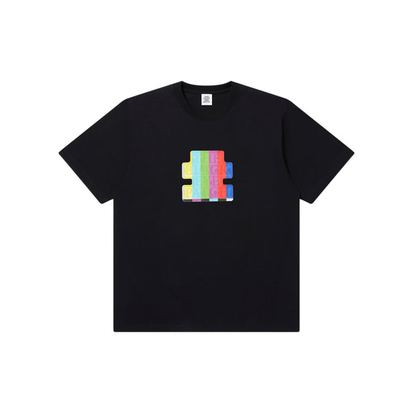 SMPTE COLOR BAR OG LABEL TEE BLACK