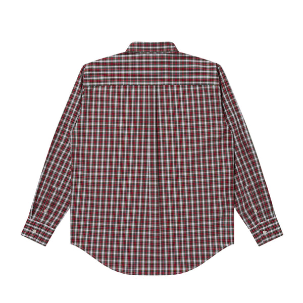 ROYAL EMBLEM EMBROIDERED L/S SHIRT RED