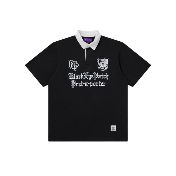 PRET-A-PORTER S/S RUGBY SHIRT BLACK