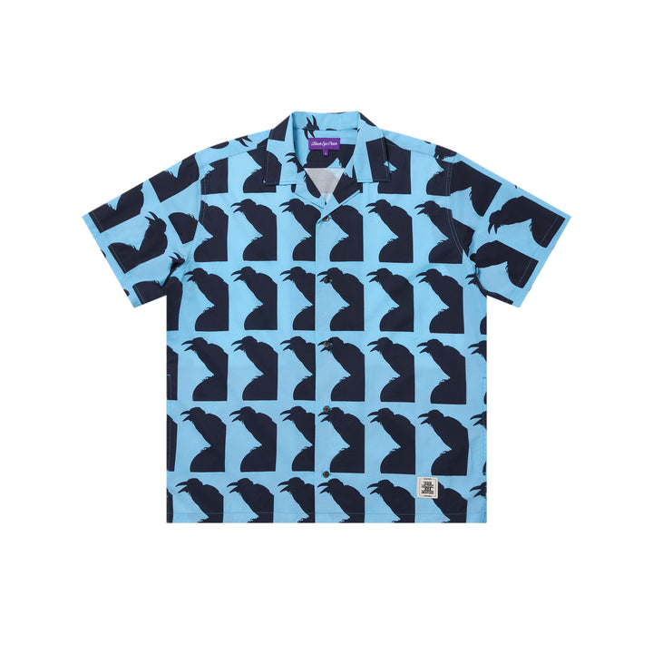 JIRO KONAMI CROW OPEN COLLARED S/S SHIRT