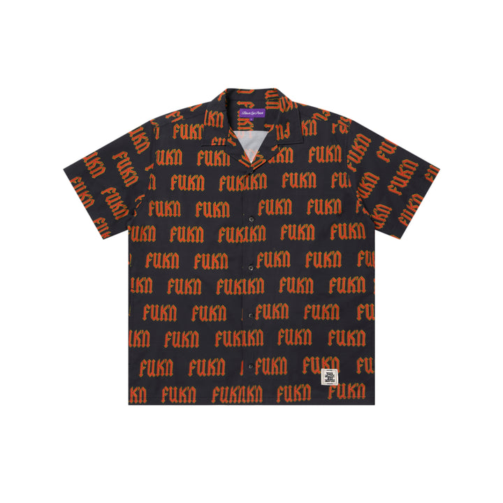FUK’N PATTERNED OPEN COLLARED S/S SHIRT