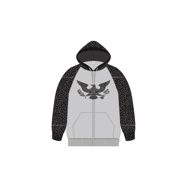 CONDOR RAGLAN ZIP HOODIE HEATHER GRAY