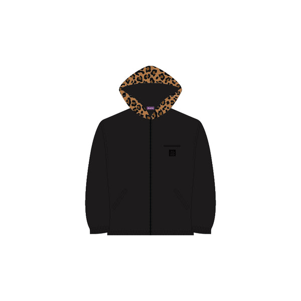 LEOPARD HOODED WORK JACKET