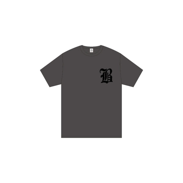 B PATCH WASHED TEE WASHED BLACK