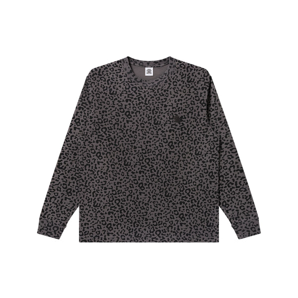 LEOPARD SAME COLORED SMALL OG L/S TEE CHARCOAL