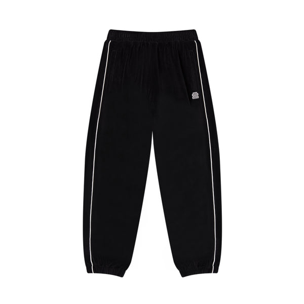 OG LABEL PIPED VELOUR TRACK PANTS BLACK