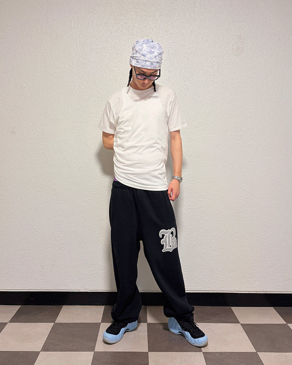 BIG B PATCH BAGGY SWEAT PANTS HEATHER GRAY