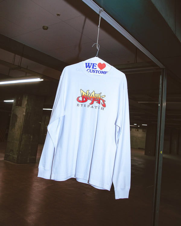 Blazed Logo Long Sleeve T-Shirt White