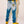 B EMBLEM SLIM FIT JEANS INDIGO