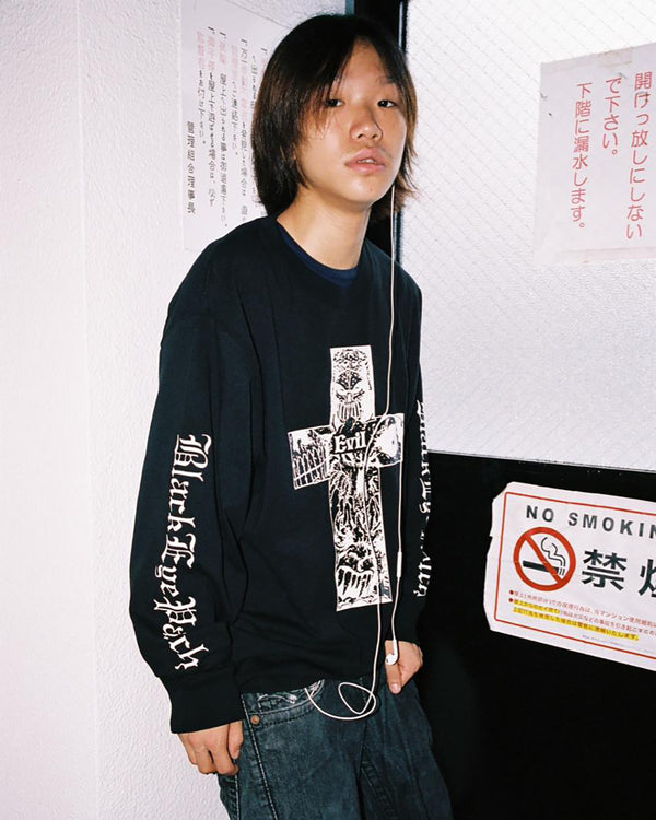 CROSS EVIL L/S TEE BLACK