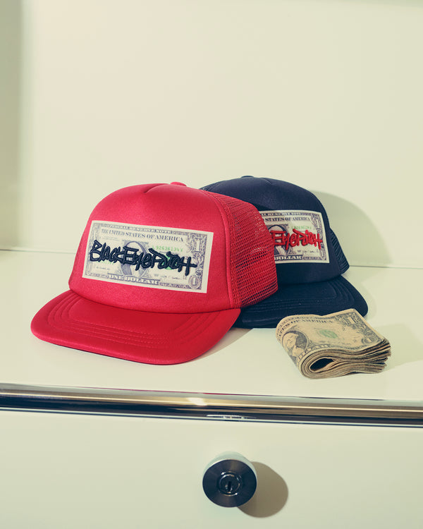 FASTHAND SCRIPT DOLLAR BILL MESH CAP RED