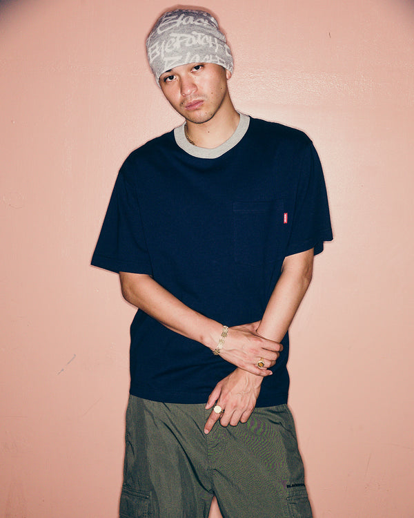 HWC Pocket Ringer Tee, Navy