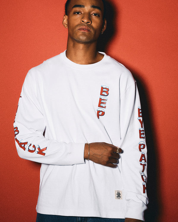 ICE COLD LETTERS L/S TEE WHITE