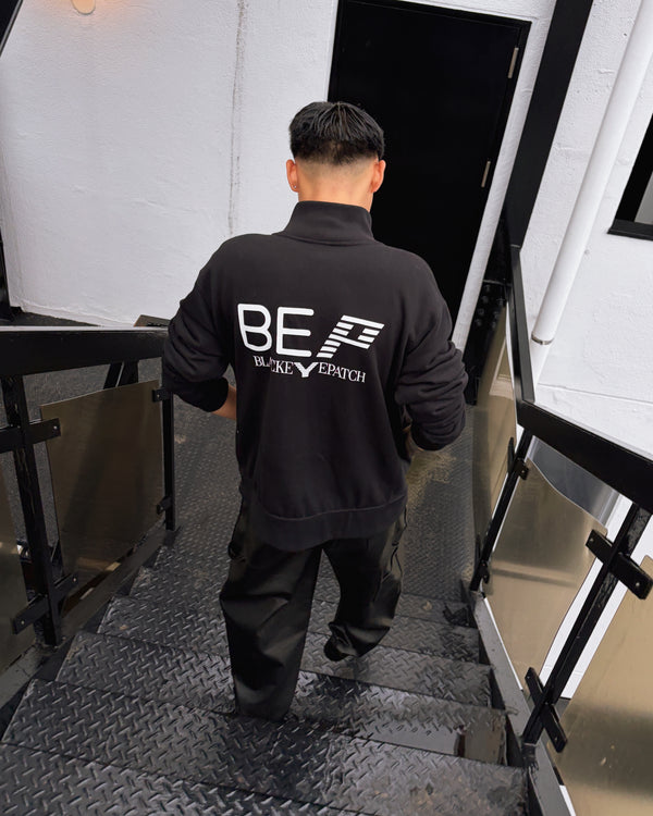 ITALY LOGO ZIP SWEAT BLACK