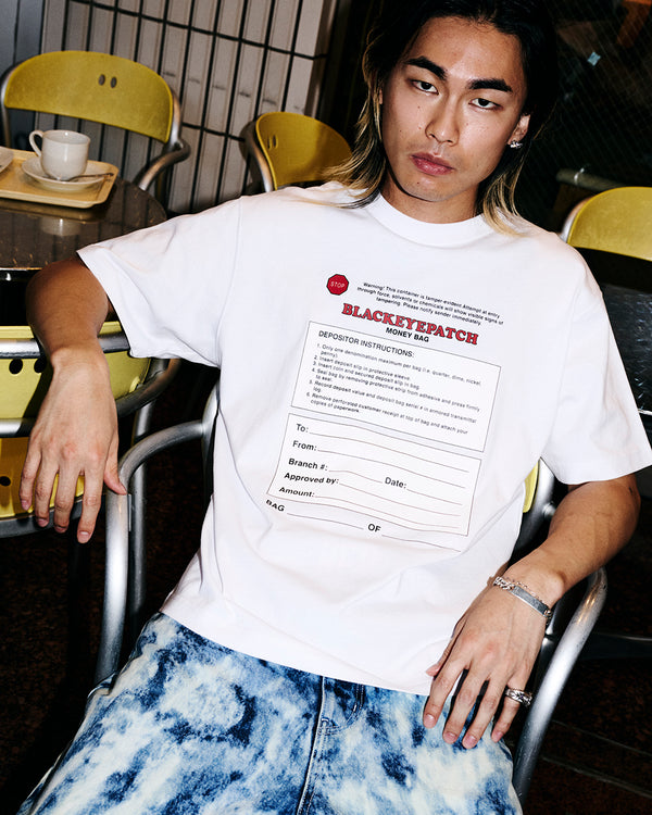 MONEY BAG LABEL TEE BLACK