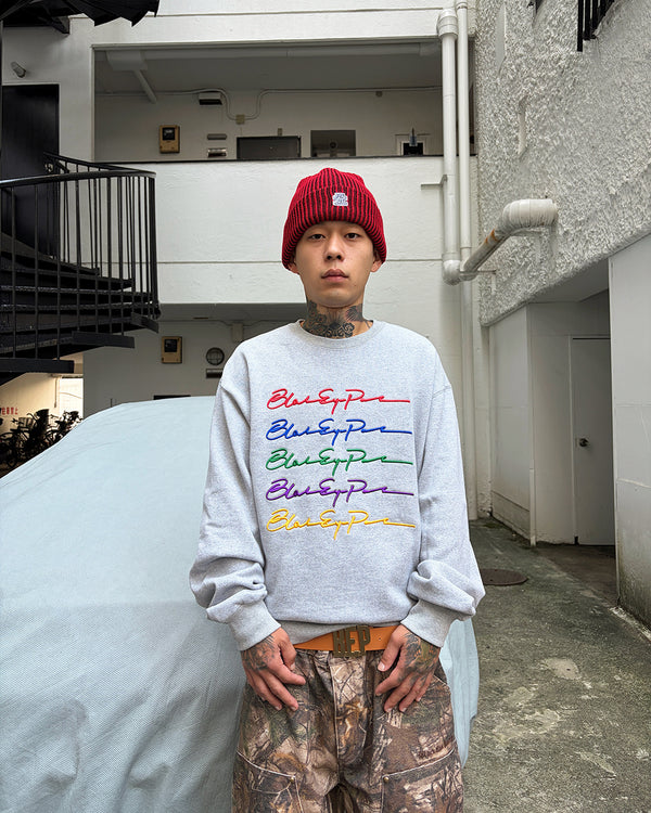 SMALL OG LABEL STRIPE BEANIE RED