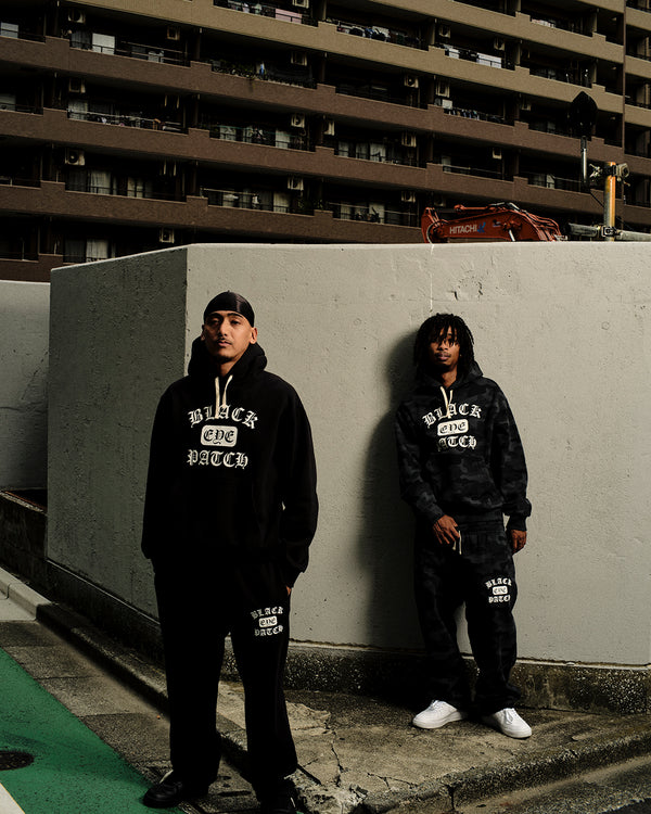 OE COLLEGE SWEAT PANTS BLACK CAMO